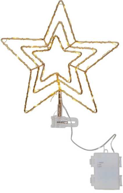 TOPSY LED-Aufsatz Stern 30 Messing Transparent 