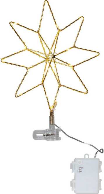 TOPSY LED-Aufsatz Stern 28 Gold Transparent 