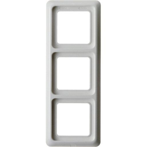 Abdeckrahmen 3-fach mit Dichtung wg Up IP44 - polarweiß/ glänzend 