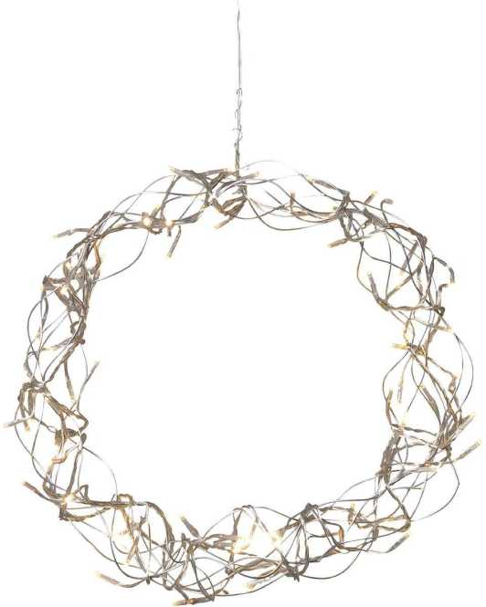 CURLY LED-Ring 80 Durchmesser 300 Silber Transparent 