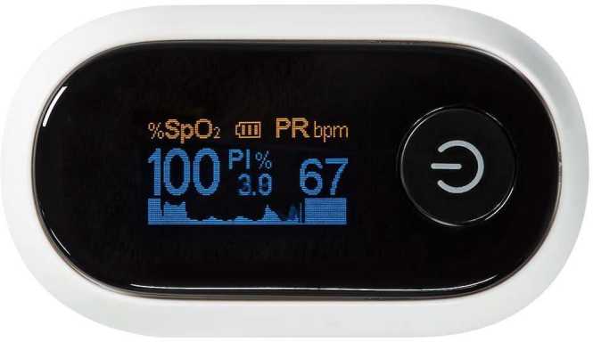SmartLife Pulsoximeter Bluetooth OLED-Anzeige Pulsfrequenz Sauerstoffsättigung 
