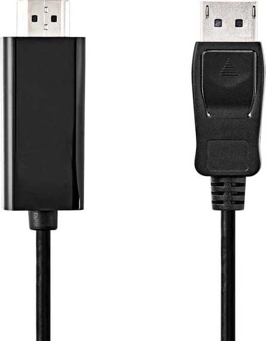 Displayport-Kabel auf HDMI 1080p vernickelt 2m schwarz 