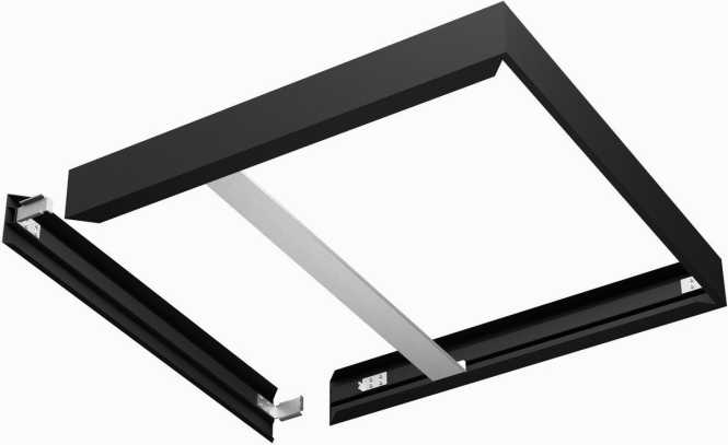 Rahmen für Aufbaumontage von Panel-Leuchten 625x625x75mm schwarz 