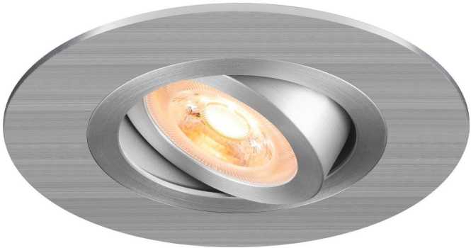 NEW TRIA 75 XL Deckeneinbauleuchte rund max, 10W GU10 aluminium 