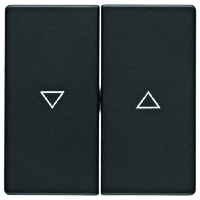 Serienwippe mit Aufdruck Pfeil Q.1/Q.3 schwarz matt 