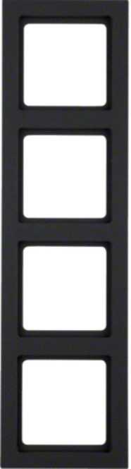 Q.3 Rahmen 4fach schwarz matt lackiert 