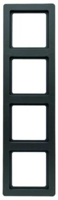 Q.1 Rahmen 4fach schwarz matt lackiert 