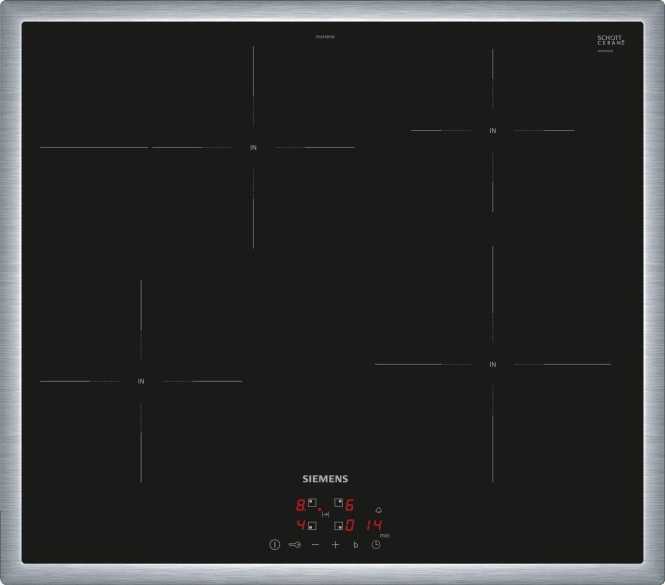 iQ300 Induktionskochfeld 60 cm Schwarz mit Rahmen aufliegend 