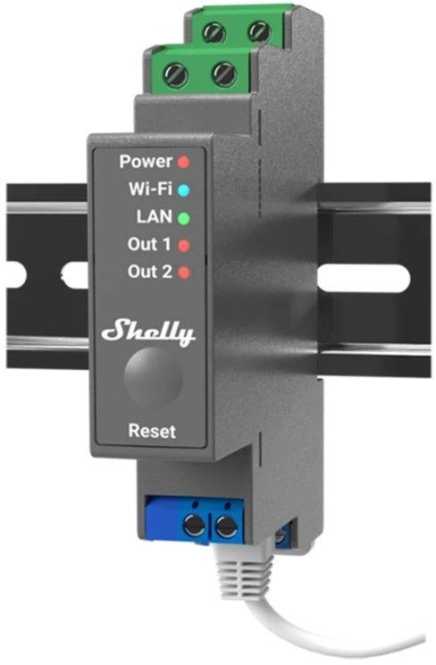 Professioneller 2-Kanal-DIN-Schienen-Relaisschalter mit WLAN- LAN-Verbindung 