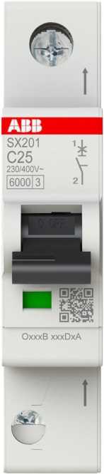 LS-Schutzschalter 1-polig 6kA C-Char 25A 1TE 