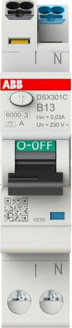 FlexLine FILS 1+N Typ A Charakteristik B 13A 30mA 6kA Schmalbau 1TE Baubreite 