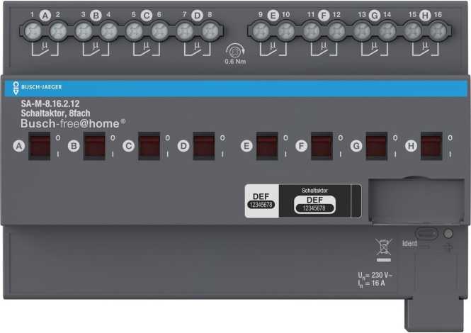 Schaltaktor 8-fach 16 A REG 