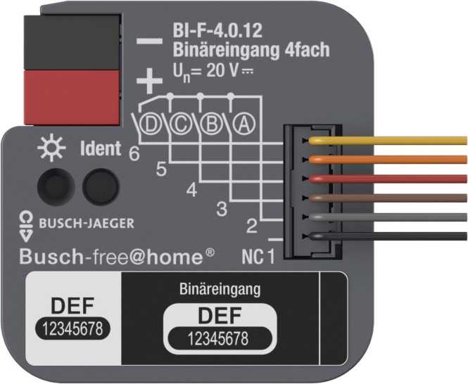 Binäreingang 4-fach UP mit Kontaktabfragespannung 