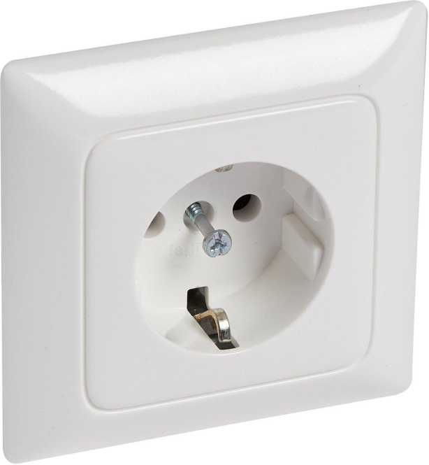 Steckdose (SL) 1-fach volle Platte Creoultraweiß 