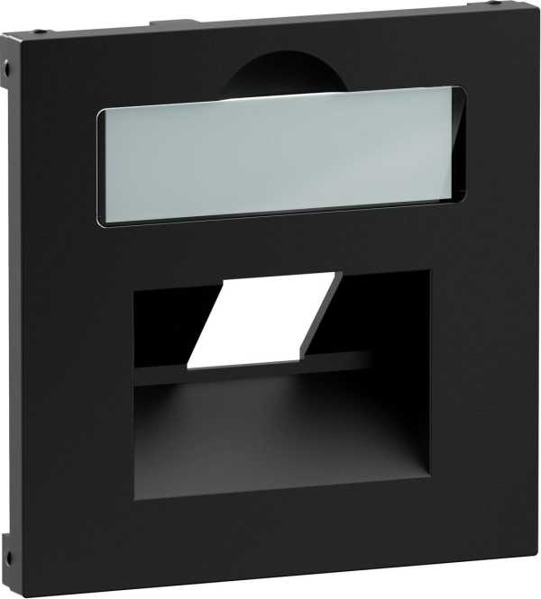 SEANO Abdeckung 1x RJ45 für Datendosen Fremdfabrikate Farbe: Schwarz lackiert 