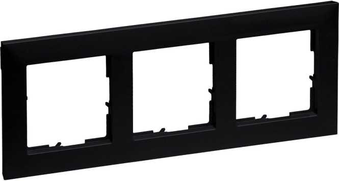 SEANO 3-fach Rahmen in der Farbausführung Schwarz lackiert 