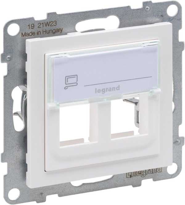 SEANO 2-fach Adapter für Key-Stone Datendosen Farbe: Ultraweiß 