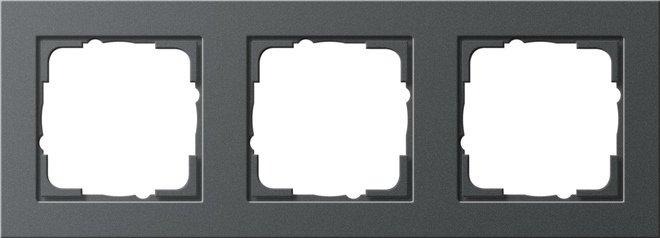 3-fach Abdeckrahmen für E2 anthrazit 