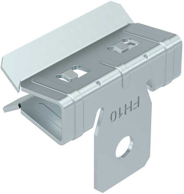 Trägerklammer mit Befestigungsloch 4-10mm Stahl Zinklamelle 