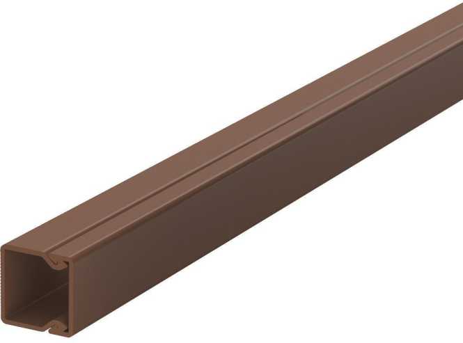 Leitungsführungskanal mit Bodenlochung 15x15 mm sepiabraun 