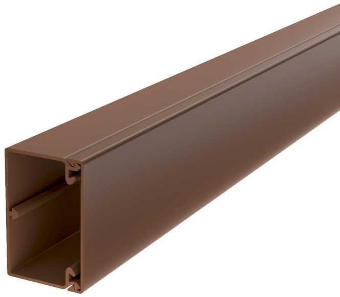 Leitungsführungskanal mit Bodenlochung 40x60 mm sepiabraun 