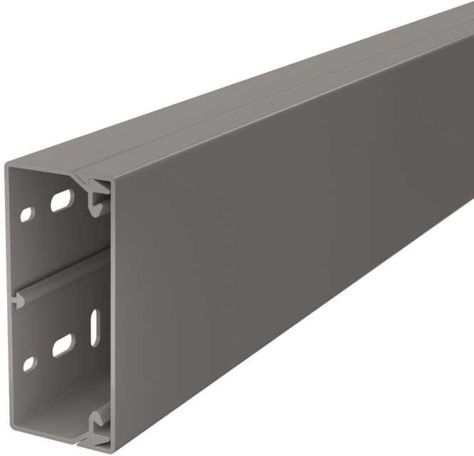 Leitungsführungskanal mit Bodenlochung 40x90 mm steingrau 