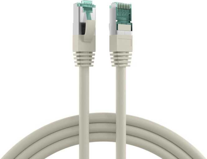 RJ45 Patchkabel S/FTP Kat.6A LSZH 20m grau 