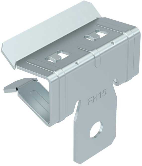 Trägerklammer mit Befestigungsloch 10-15mm Stahl Zinklamelle 