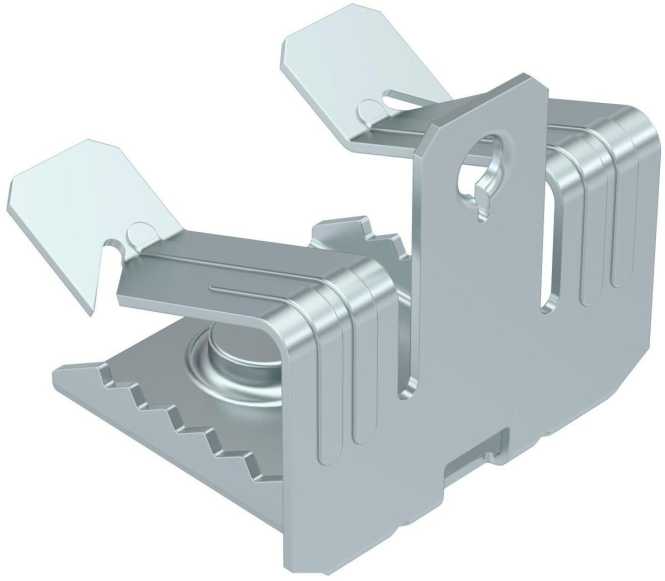 Trägerklammer mit Gewindebolzen M6x9 mm 14-20mm Stahl Zinklamelle 