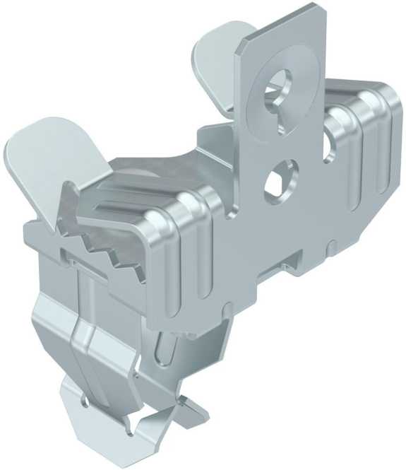 Trägerklammer mit Rohraufnahme unten 20 mm 7-13mm Stahl Zinklamelle 
