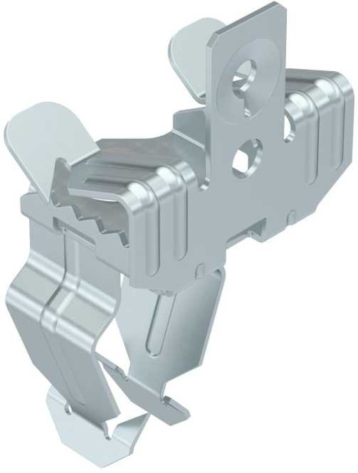 Trägerklammer mit Rohraufnahme unten 32 mm 7-13mm Stahl Zinklamelle 