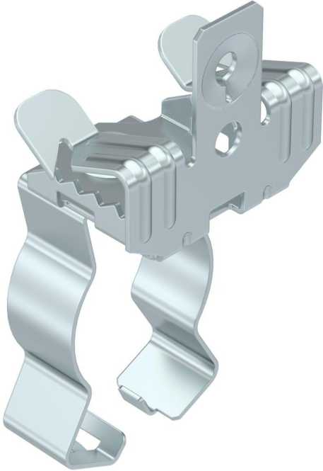 Trägerklammer mit Rohraufnahme unten 30-32mm 7-13mm Stahl Zinklamelle 