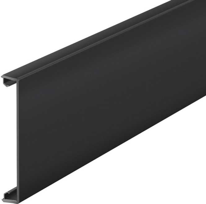 Oberteil glatt 2000x80 Polyvinylchlorid tiefschwarz RAL 9005 