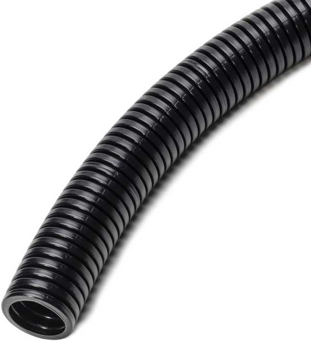 flexibler Kabelschutzschlauch leicht gewellt schwarz 50m 