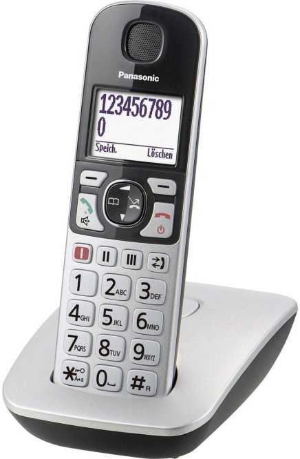 Schnurlostelefon Senioren-Telefon KX-TGE510 
