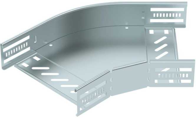 Bogen 45° für Kabelrinne horizontal 60x200 Stahl bandverzinkt 
