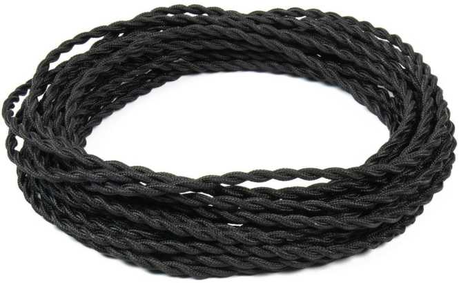 Textilkabel FRRTX 3G0,75 schwarz Spule 100 m 