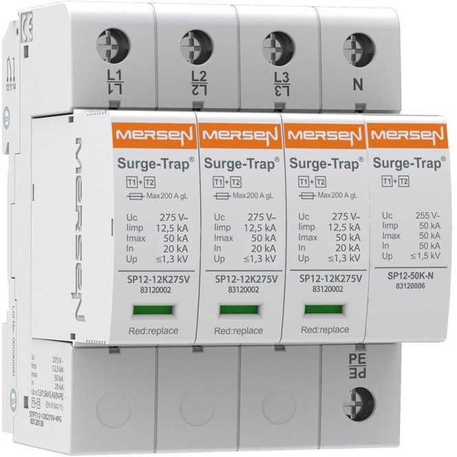 Überspannungsableiter Typ 1+2 12,5kA Uc275V 3+1 TT 4-polig 4TE steckbar 