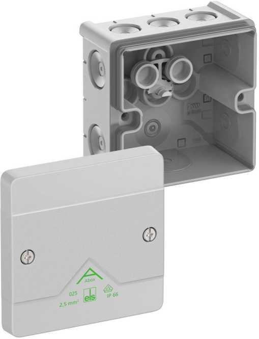 Abzweigkasten IP66 max L.quersch. 2,5² IK07 SK II Ui 690V AC Ui 1000V DC DLG VDE 