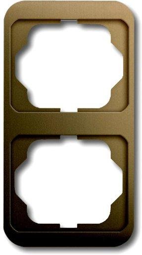 Abdeckrahmen alpha 2-fach senkrecht Bronze matt 