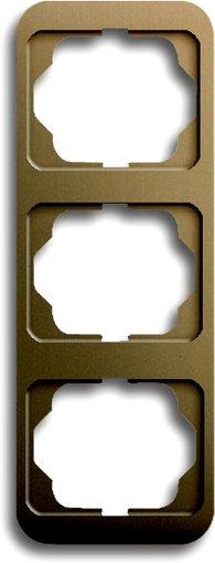Abdeckrahmen alpha 3-fach senkrecht Bronze matt 