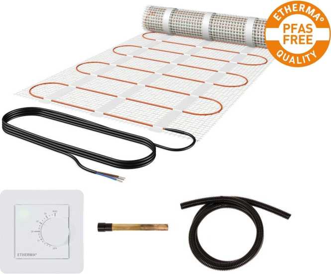 Netzheizmattenset PFAS frei inkl. eBASIC 9.0m² 1350W 230V 