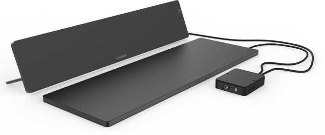 Arbeitsplatzheizung Set bestehend aus LAVA-DESK TOP & SUB Schwarz 230V 
