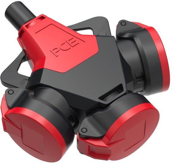 3-Wegekupplung Taurus2 Vollgummi mit Klappdeckel nat IP54 rot 