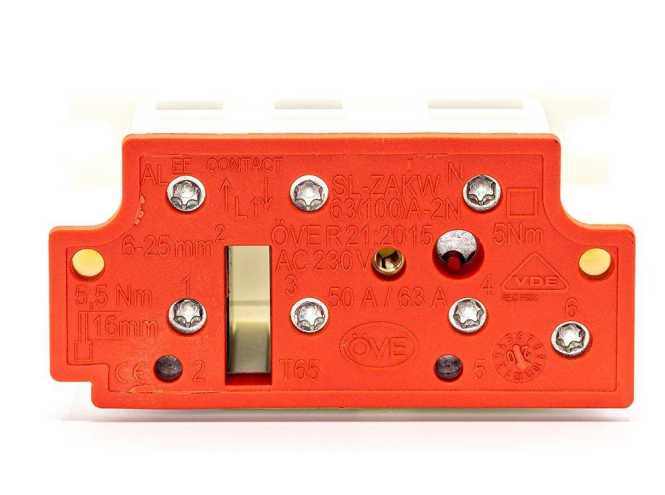 Zähleranschlussklemme SL-ZAKW 63 (100)A-2N-M 
