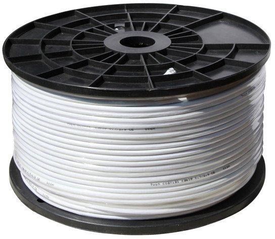 Koaxialkabel 1,1/5,0 CU 4-fach 110dB 100m 