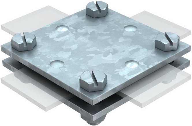 Kreuzverbinder ohne Zwischenplatte 40mm St FT 