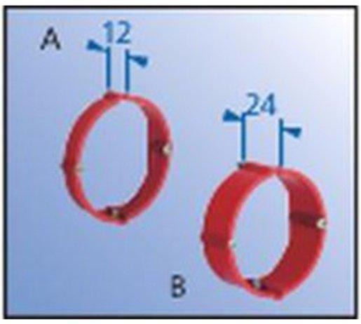 Putzausgleich-Ring Ø 60 mm h=24 mm Schraubabstand 60 mm mit Geräteschrauben 