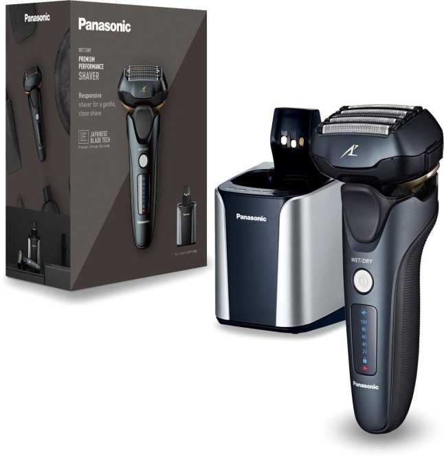 Nass- und Trockenrasierer mit 5 Klingen smartem Bartsensor und Ladestation 