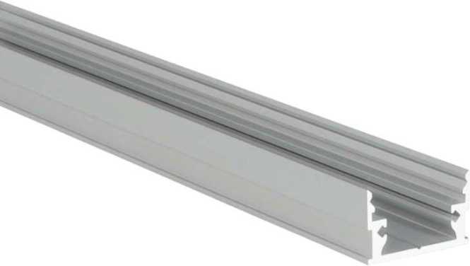 ALUMINIUM PROFILE M-LINE LOW 3 m Tol: 0/+4 mm Alu eloxiert silber 